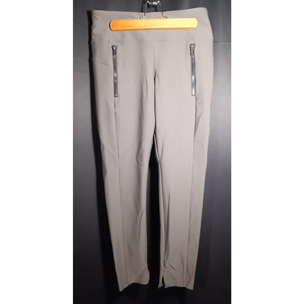 Athleta Stellar Tight Pants Women’s Small Petite Olive Gray Slim Pull‑On Ankle